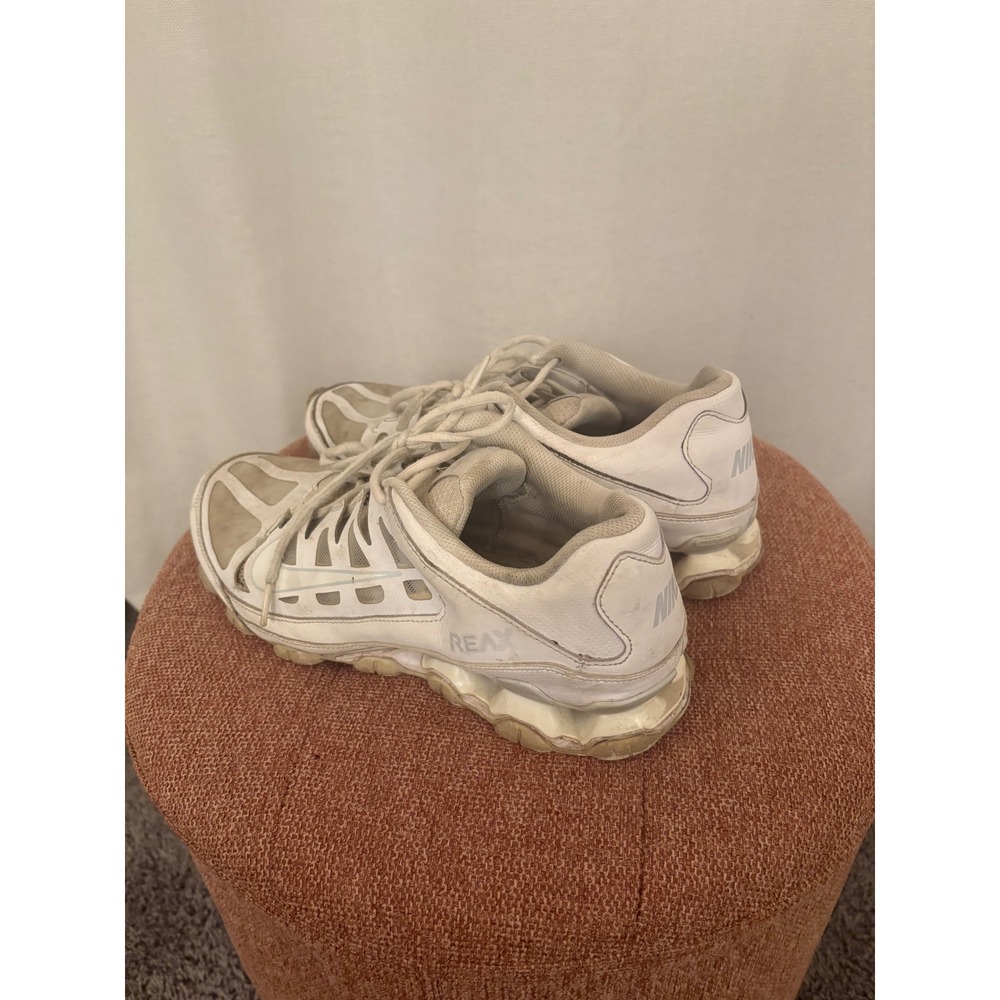 Nike Reax Run 5 White Metallic Silver Running Shoes 621716-102 Mens 10 - Picture 3 of 6